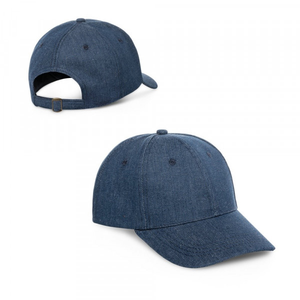 PHOEBE. Denim, katoen en polyester muts (300 g/m²)